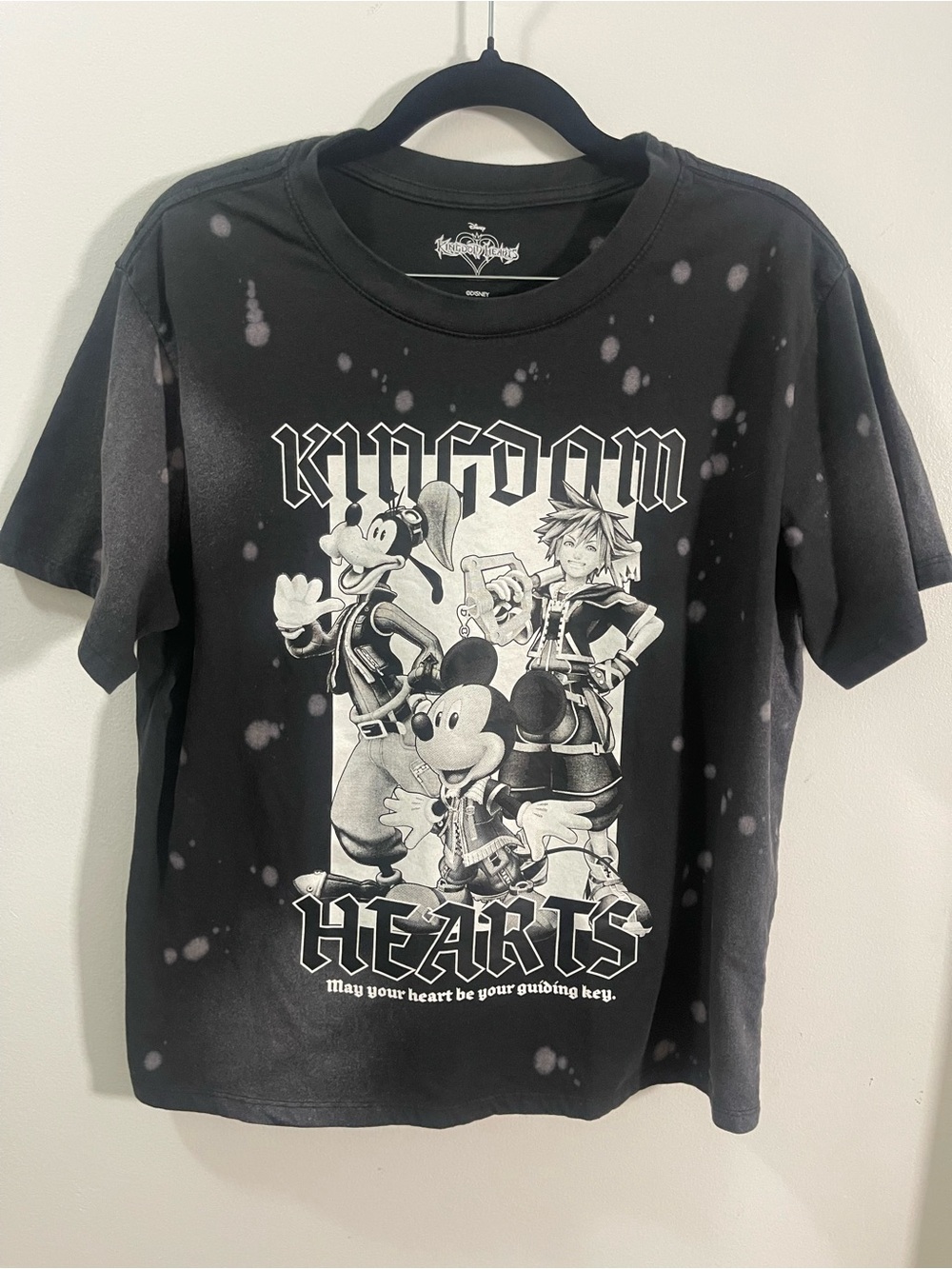 Disney Kingdom Hearts Bleach Splatter Graphic Tee L
